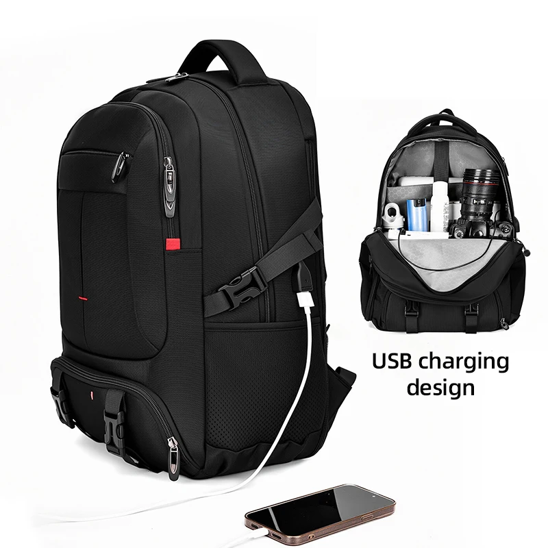 Waterproof Oxford Backpack for Men with USB Charging Port