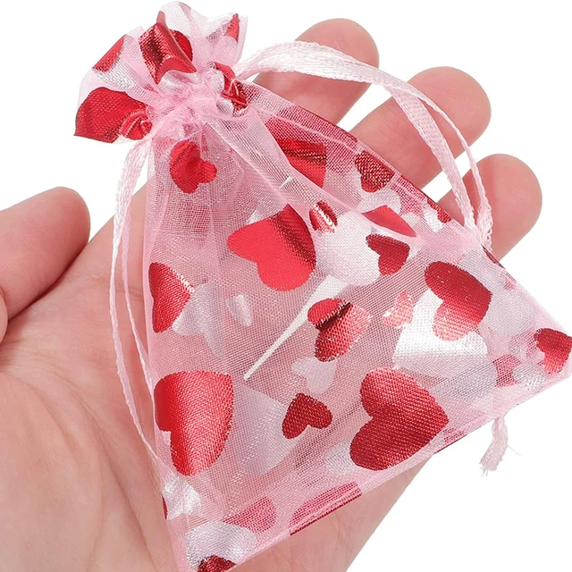 Mesh Gift Bags With Drawstring 5x7 100pcs Organza Wedding Party