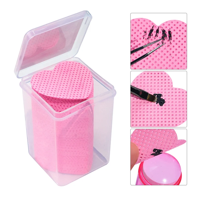 200 Pcs/Box Lint-free Napkins Soft Removal Tool Nail Magic Wipe No Hair Removal Nail Wash Cotton Sheet Eyelash Glue Wiping Cloth