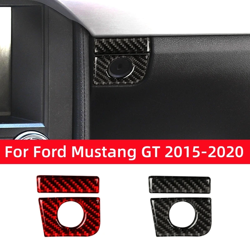 Carbon Fiber Interior Co-Pilot Storage Box Switch Panel Cover Trim Stickers