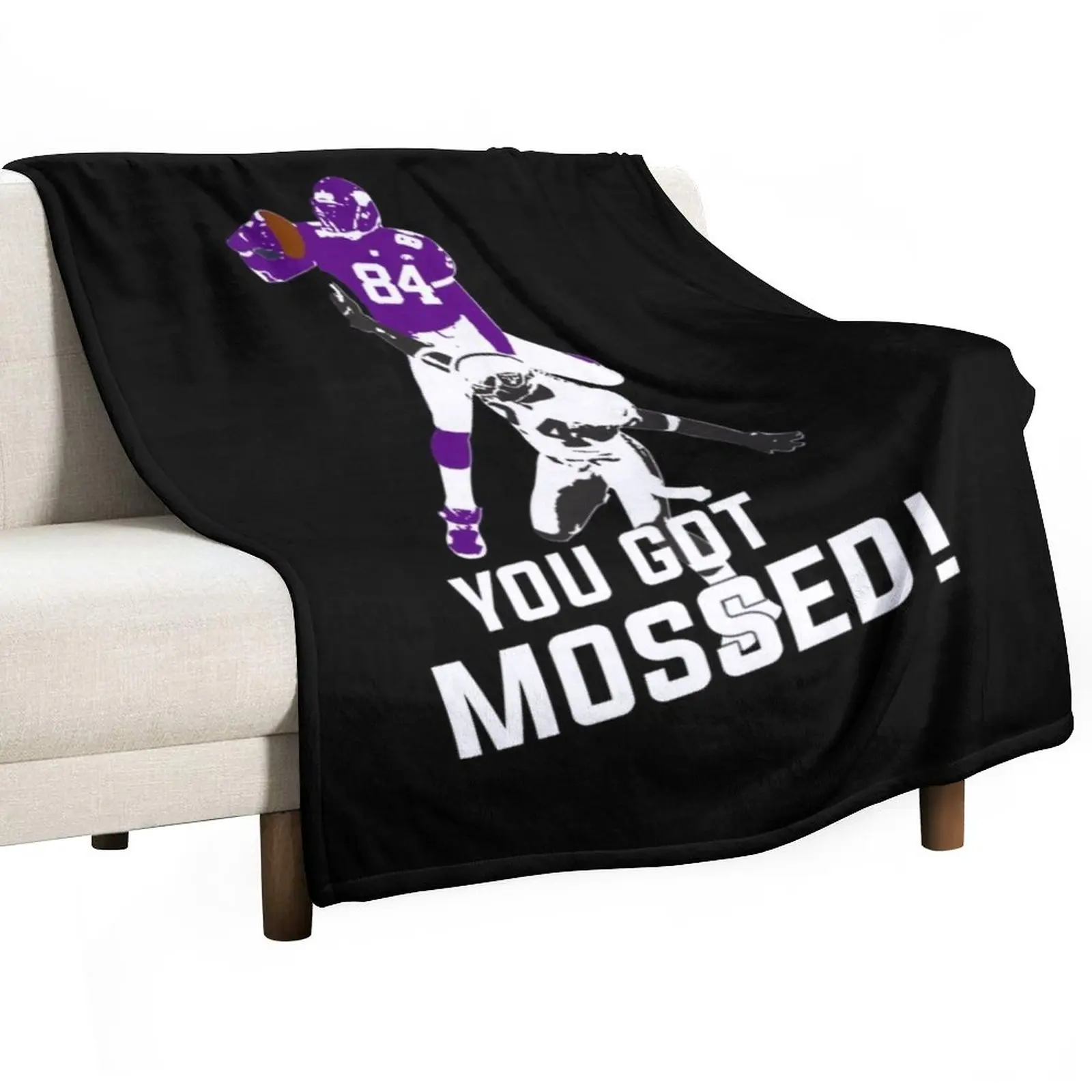 

Randy Moss Over Charles Woodson You got mossed Throw Blanket sofa Sofa Throw Blanket Decorative Sofa Blanket