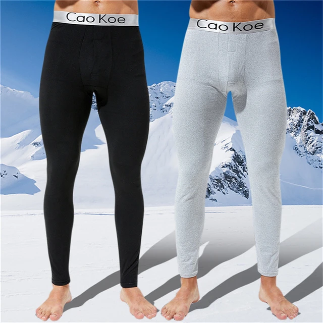 Calzoncillos largos térmicos para hombre, ropa interior agradable a la  piel, pantalones largos cálidos de invierno