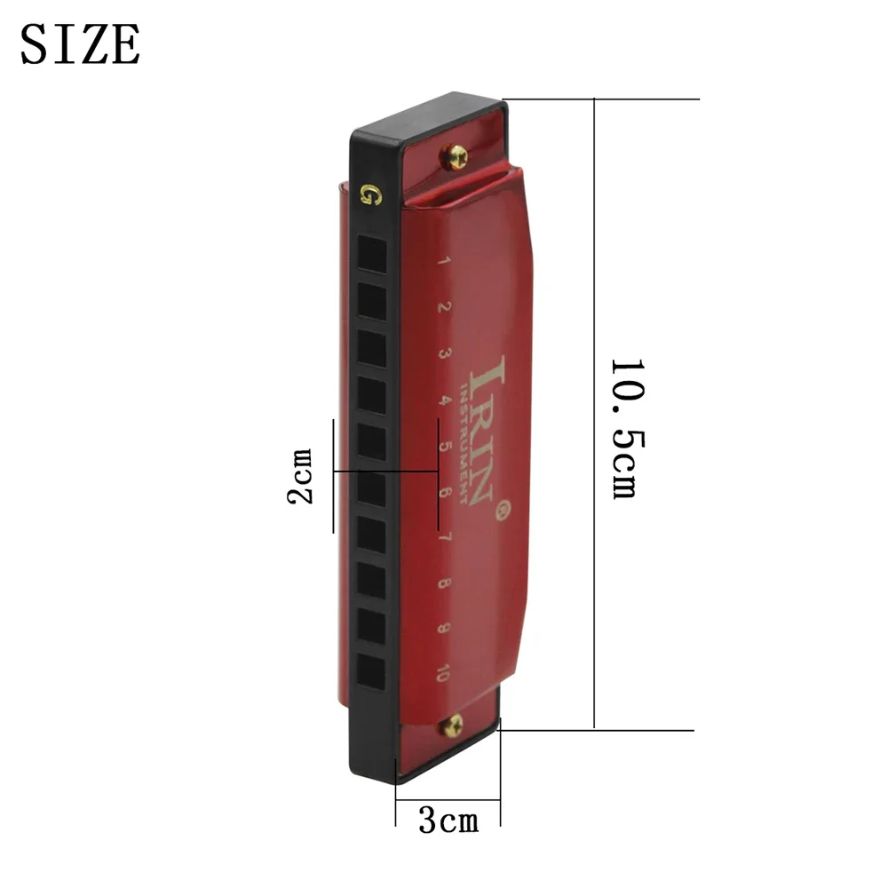 Chromatic harmonica diatonic harmonica 10 holes 20 G tone with case jazz band mouth organ for children adults beginners