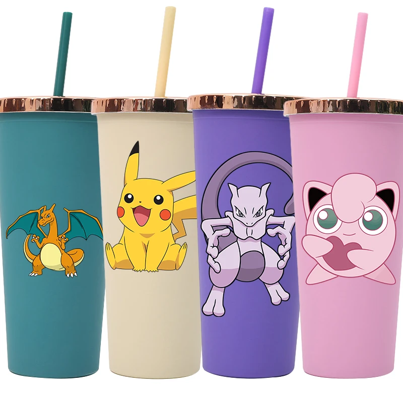 

Модная электронная сигарета Pikachu Charizard Jigglypuff Gengar с крышками, мультяшный многоразовый кофейный сок, Электронная посуда