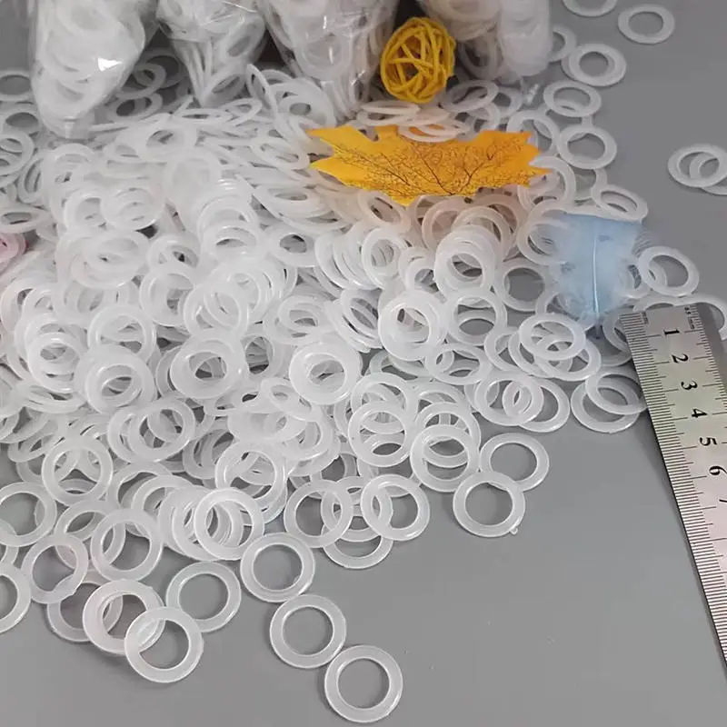 20P-60cs White Plastic Crochet Loop Rings 2cm Round O-Ring for DIY Hand-Knitting Bag Accessory and Crafting Supplies
