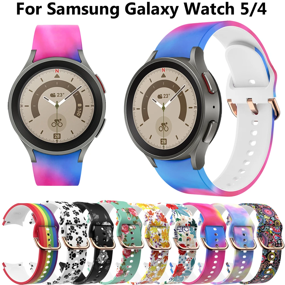 Designer Compatible with Samsung Galaxy Watch 5 Pro 45mm/ Watch 5 40mm  44mm/ 4 Band 40mm 44mm, Galaxy Watch 4 Classic Band 42mm 46mm, 20mm Luxury