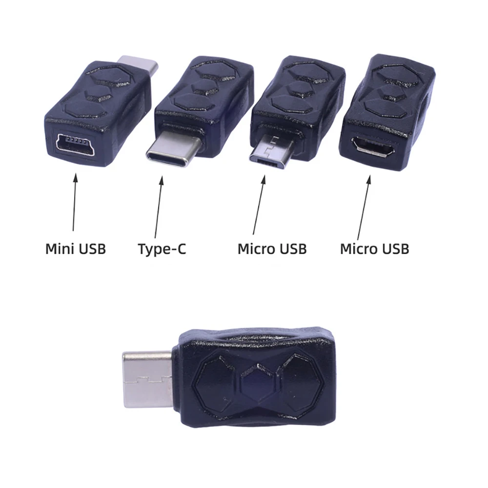 Compact Mini-USB Female to USB-C Male Adapter