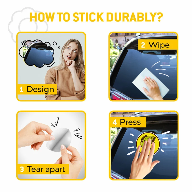 Waterproof Self-Adhesive Vinyl Decal - Car Sticker Decoration