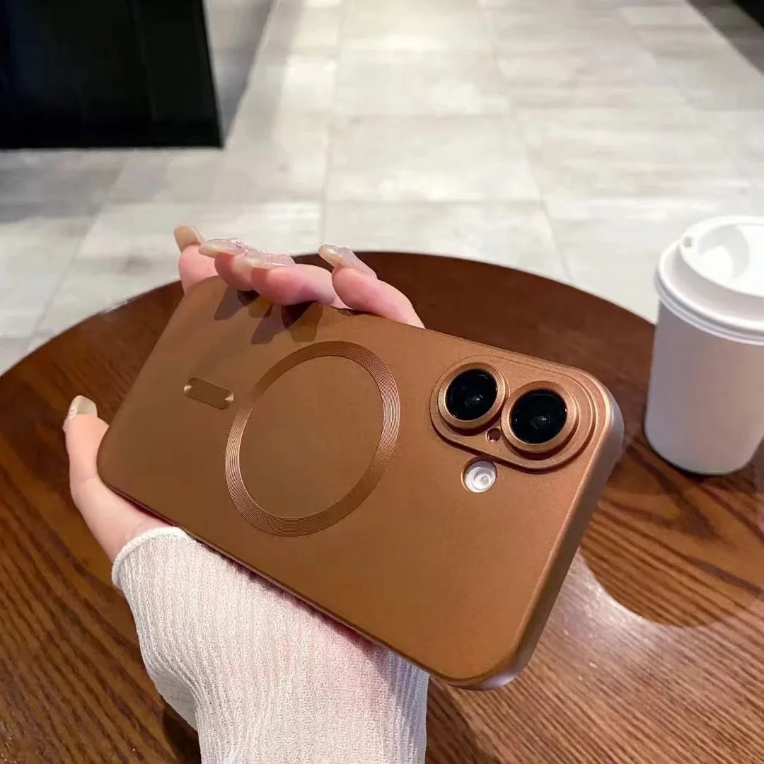 Metallic Paint Magnetic Silicone Case with Solid Color Finish