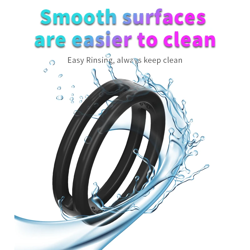 Silicone Penis Ring Reusable Scrotum Testis Restraint Male Delay Ejaculation Adult Games SexToy For Men Gay