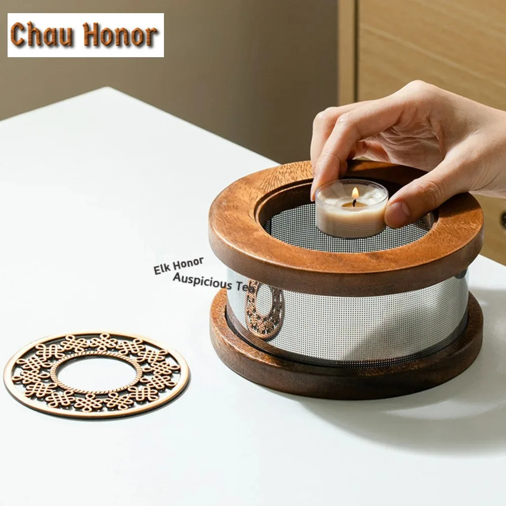 Walnut Warmer Tea Stove Samovar Candle Camping Portable Tea Stove Travel Outdoorflat Catering Tea Heater Kitchen Accessories