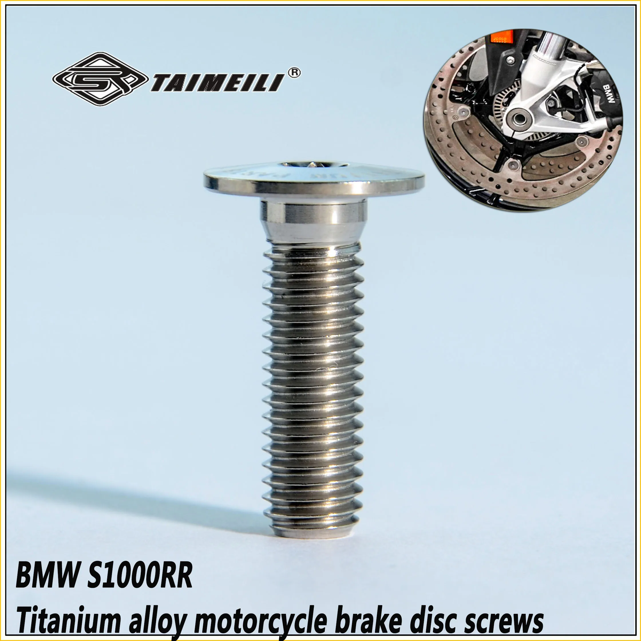 Taimeili1pcs liga de titânio parafuso s1000rr motocicleta freio a disco parafuso reparo