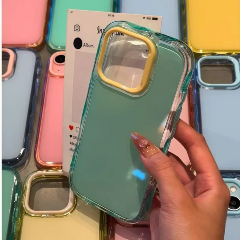 Vibrant Dual-Tone Shockproof Silicone Protective Phone Case