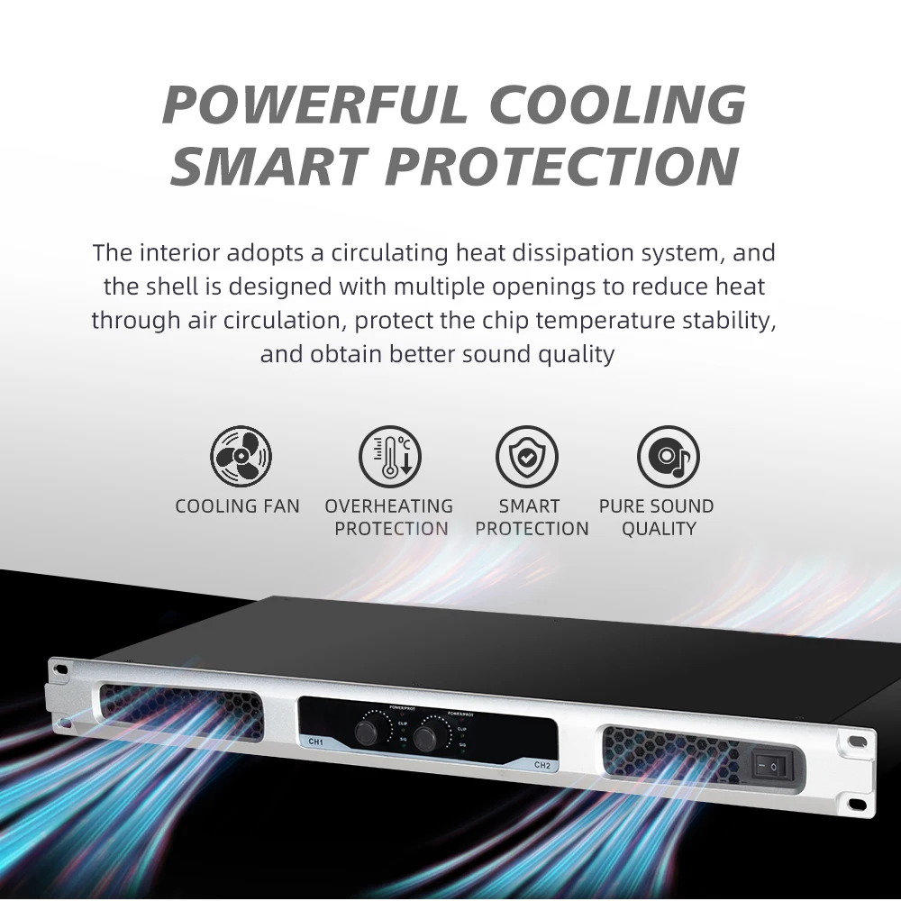 

2-канальный усилитель мощности профессиональный цифровой усилитель мощности напряжение 15 в с охлаждающим вентилятором универсальное использование 20 Гц-20 кГц аудио