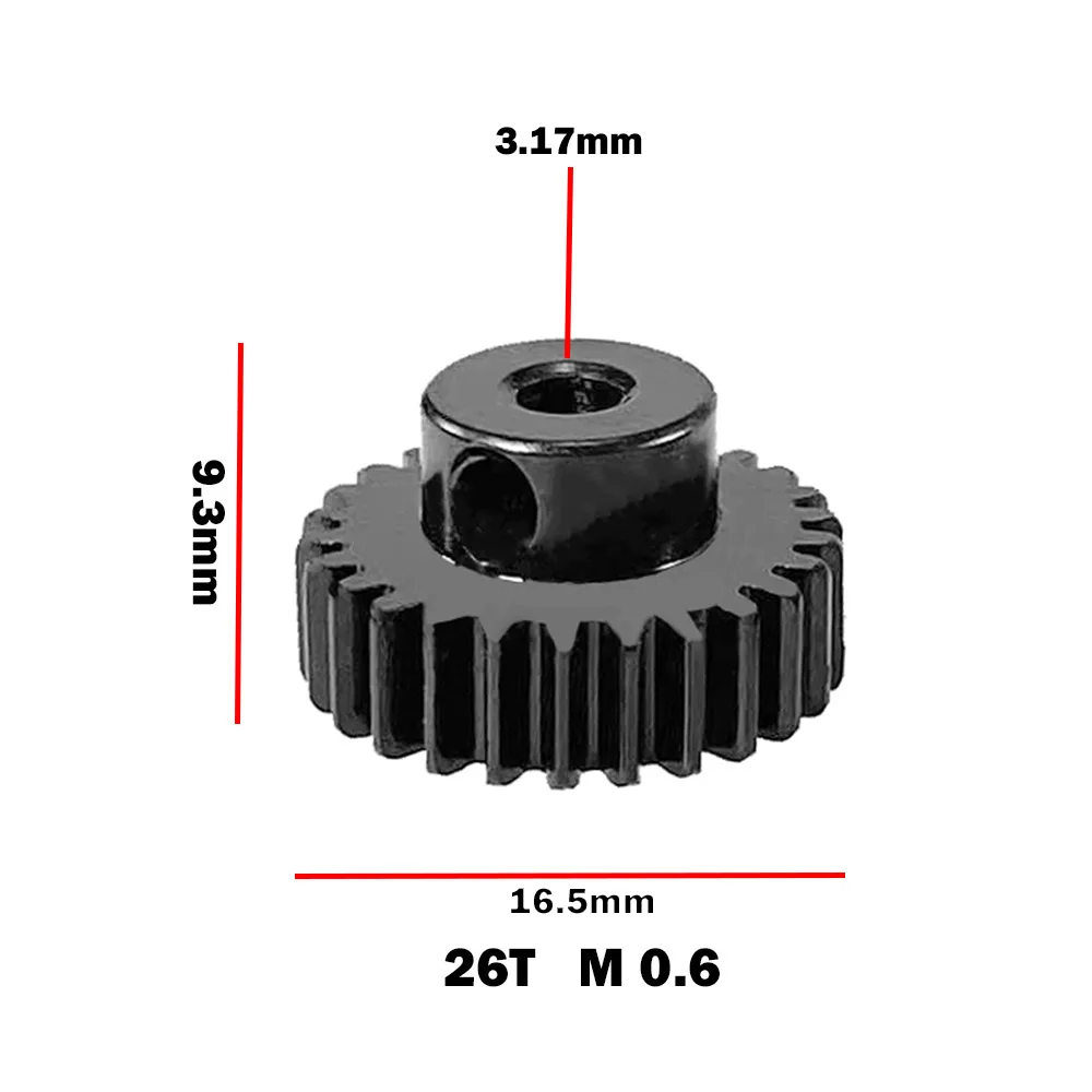 Ensemble support moteur et pignon acier 26T, pièce de tuning pour MJX HYPER GO 1/16 1/14