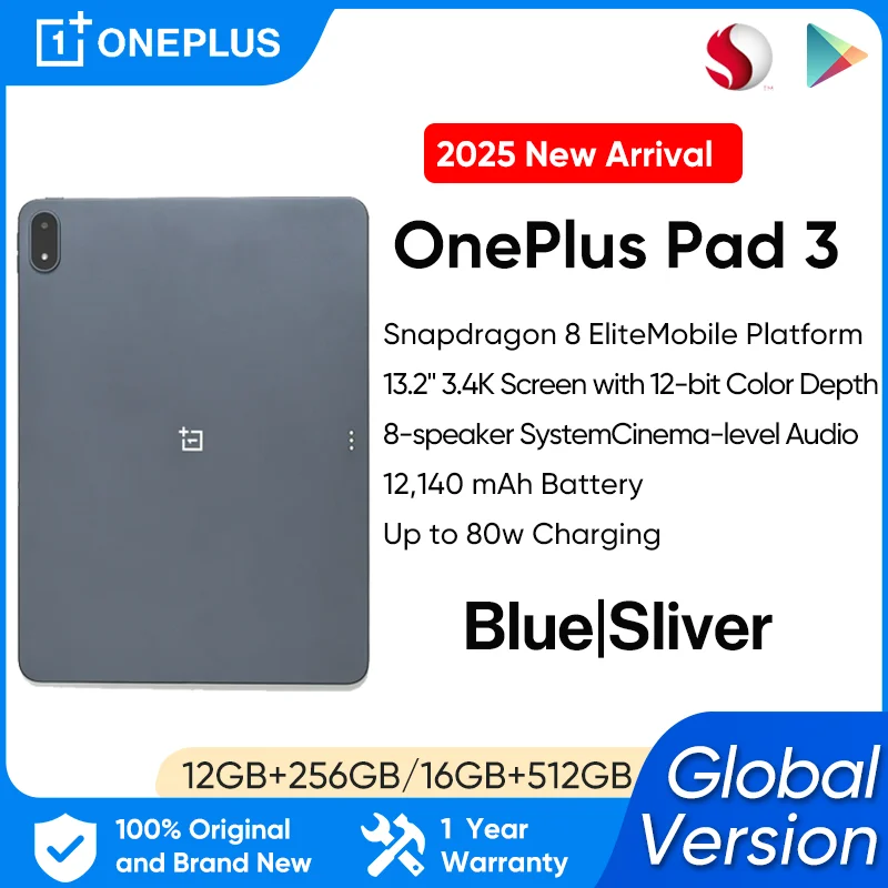全く新しいOnePlus Pad 3 グローバル版タブレット Snapdragon 8