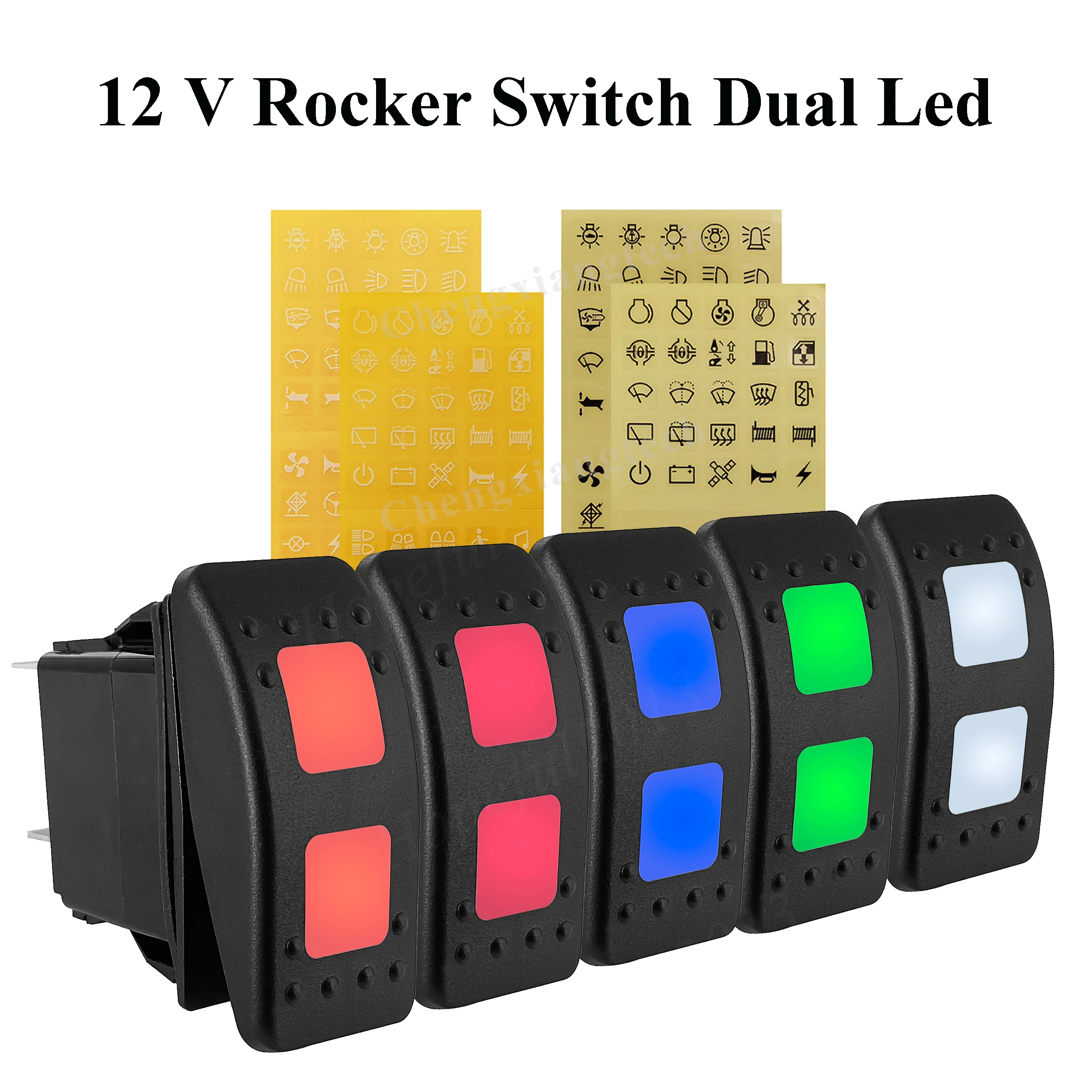 

7-контактный DPDT (вкл.) ВЫКЛ. (вкл.) Мгновенный кулисный выключатель обычная кнопка двойной светодиод 3 позиции для лодки автомобиля Carling ARB Размер