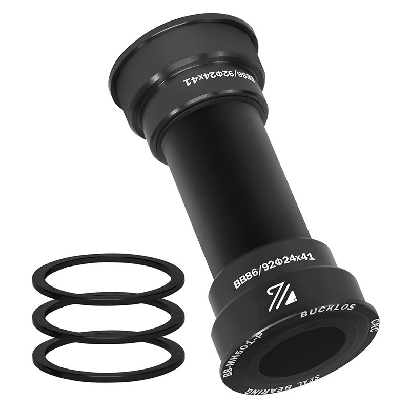 BUCKLOS BB86/92 자전거 바텀 브래킷 프레스핏 알루미늄 합금 자전거 BB 24mm 스틸/세라믹 베어링 MTB 바텀 브래킷 액슬 부품