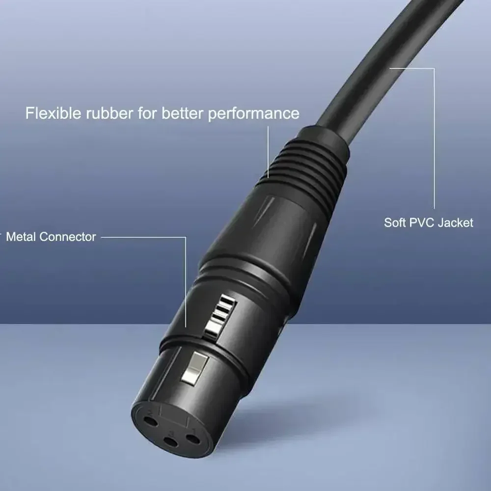 Premium Shielded XLR Audio Cable - Male to Female/Female to Female, Multiple Lengths Available