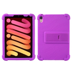 Universal Soft Silicon Stand Cover with Protective Back - 10.2 7th 8th 9th Gen (PURPLE)