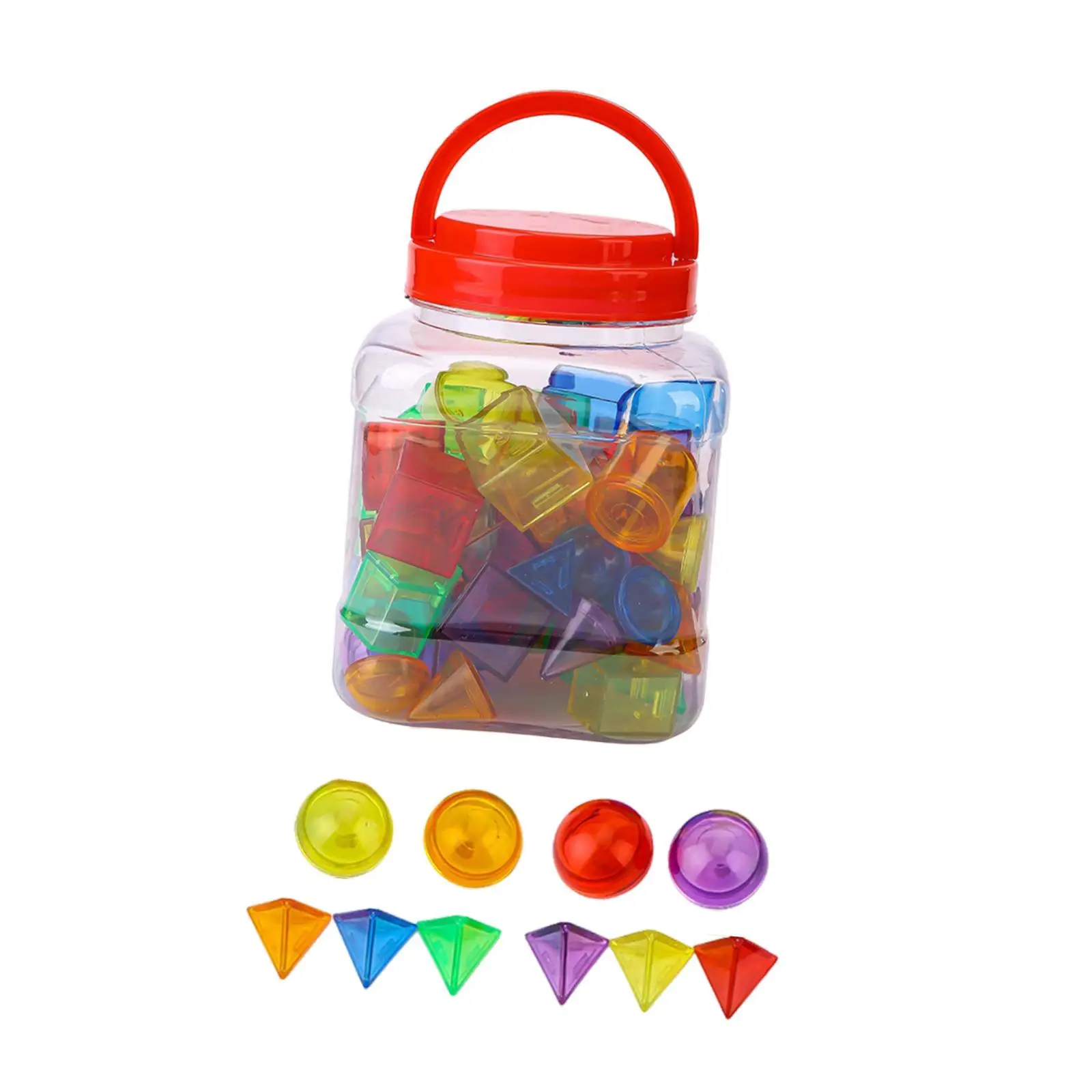 60 Pieces 3D Shapes Light Table Toys Geometric Shapes for Kids for Children