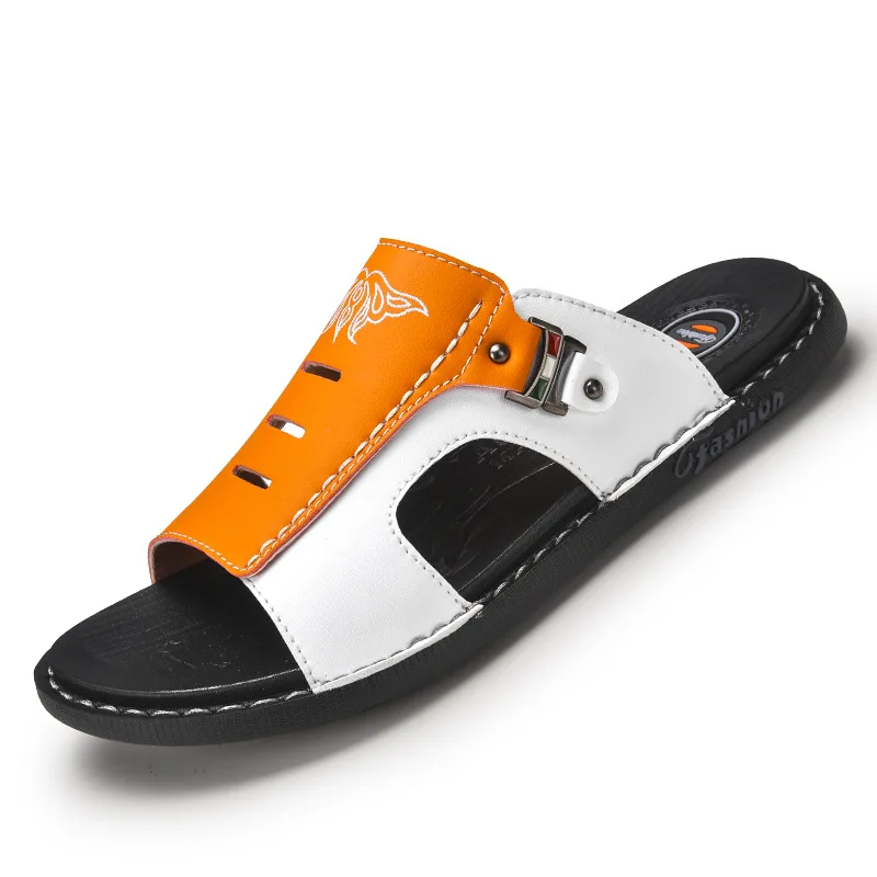 Fashion Sandals for Men Summer Outdoor Men's Casual Shoes Large Size 38-47 Soft Beach Sandals Comfortable Half Drag Slippers Men