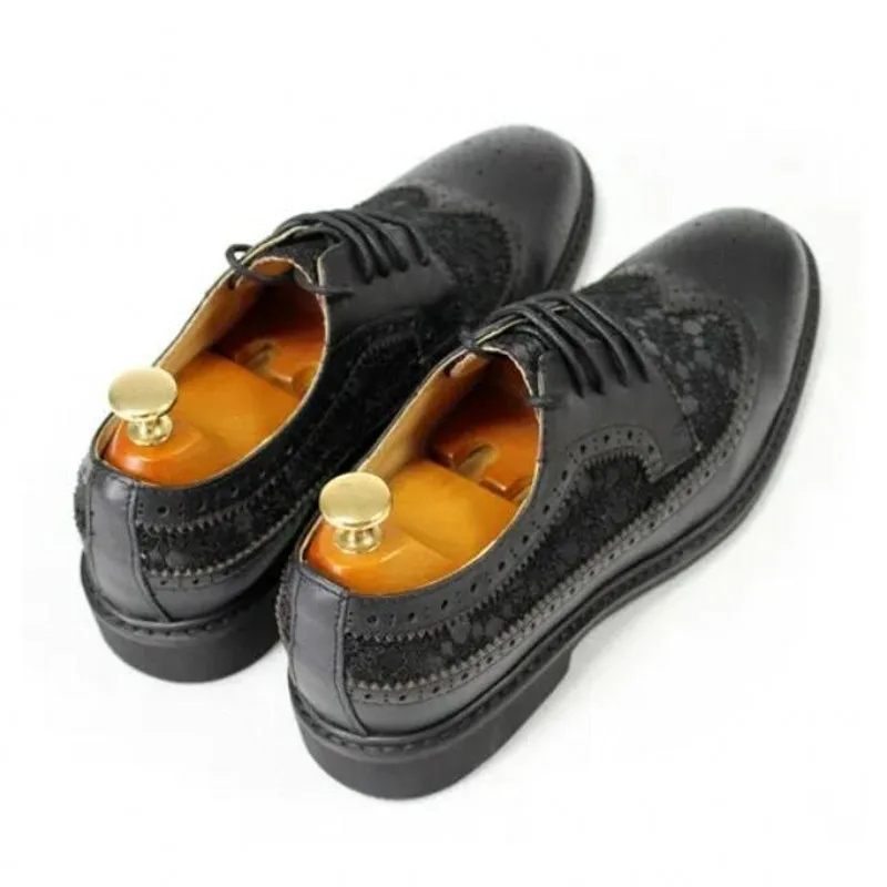 Handmade Carved Brogue Dress Shoes Cow leather Male Formal Business Shoe Male Oxfords