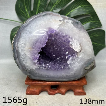 Super Amethyst Agate Geode Original Gemstone Natural Stone Home Room Decoration Gift Witchcraft Altar Energy Yoga Chakra Crystal 1