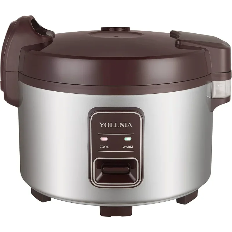 

YOLLNIA commercial rice cooker & food warmer | 8.17Qt /45 CUPS Cooked Rice | 1200W Fast Cooking electric large capacity rice