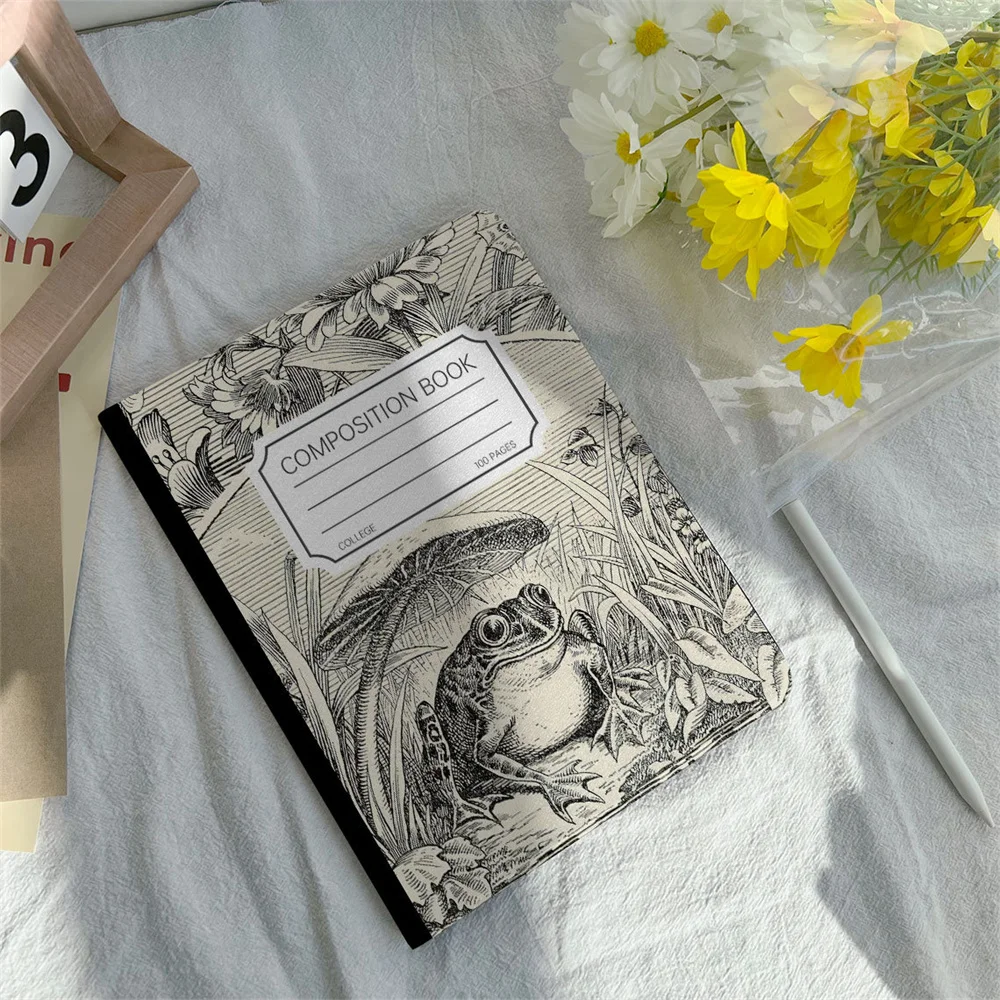 Frog Composição Livro com Suporte de Lápis Funda Case para Ipad Air 5th 4th 10.9 Pro 11 10.2 9th Air3 Pro 10.5 10th 2023