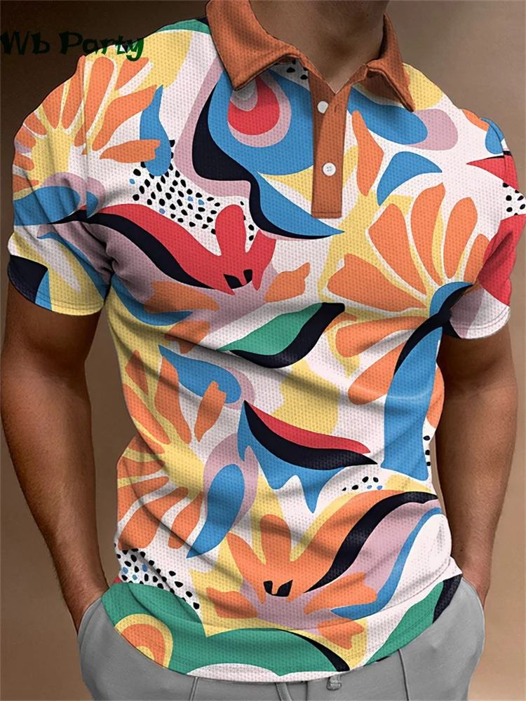 Simple Graphic T shirts Polo T shirt Men Lapel T-shirts for Men Fashion Casual Men's Shirts Mens Clothes Simple 3D Print Tops 14 S5ae49f60d4ee43f5b3e5f559cc2b3638d