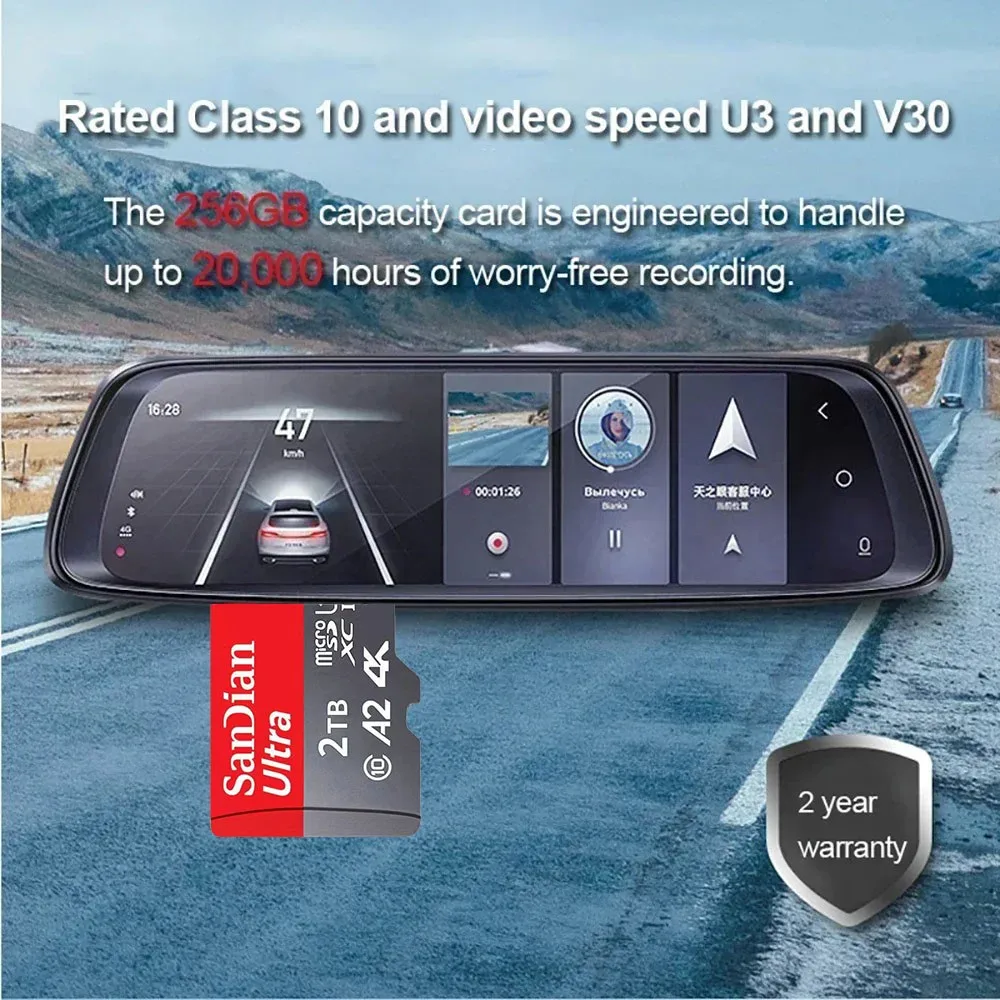 SAN DIAN 고속 마이크로 TF 미니 SD 카드 메모리 플래시 카드, 컴퓨터 카메라 드론용, 1TB, 2TB, 