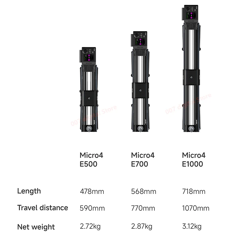 ZEAPON Micro 4 E500 E700 E1000 M500 M700 M1000 Motorized Slider