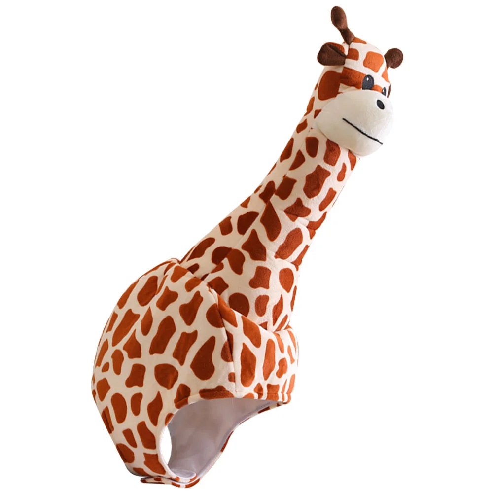 

Giraffe Costume Hat Plush Hat Funny Giraffe Shape Headwear Novelty Animal Hat Plush Giraffe Headdress Party Selfie Giraffe