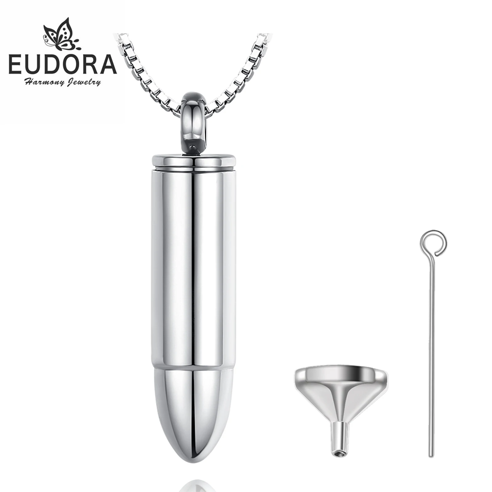 Stainless Steel Locket Ash Holder | Steel Bullet Pendant Necklace - Eudora  Stainless - Aliexpress