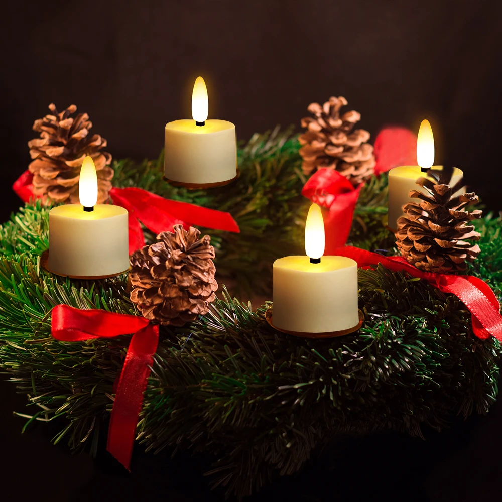 Candele LED Ricaricabili Per Halloween | Set Da 12 Con Telecomando E Timer | Luce Calda Dimmerabile E Effetto Fiamma Realistica | Per Decorazioni Casa