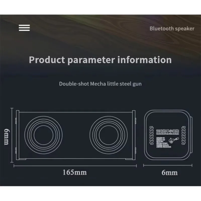 V8 Transparent Mecha Speakers Bluetooth 5.0 Wireless Double Bass Diaphragm Subwoofer Music TWS RGB Light Mini Party Loudspeaker bluetooth speaker portable speaker mini bluetooth speaker bass speaker