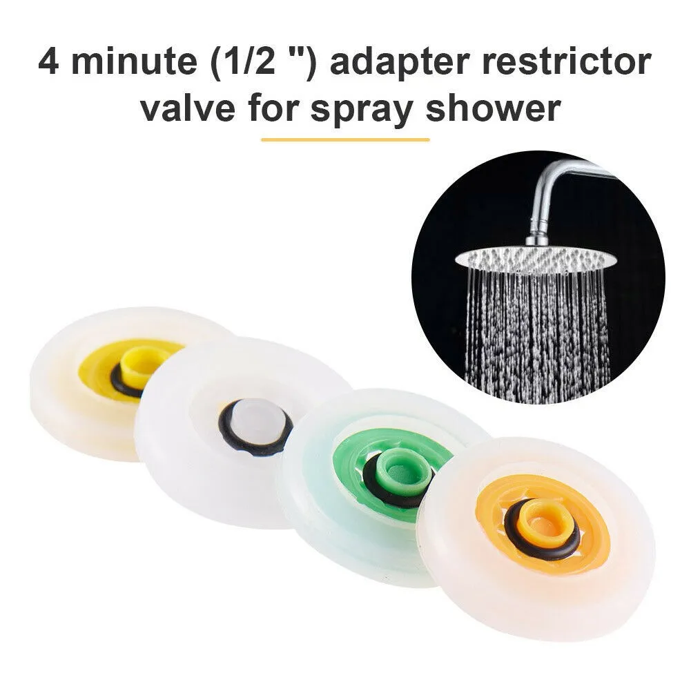

4PCS Shower Flow Reducer Limiter Set Up To 70% Water Saving Bubbler Water Saving Filter Shower Tap Connector 4/6/9/L Min