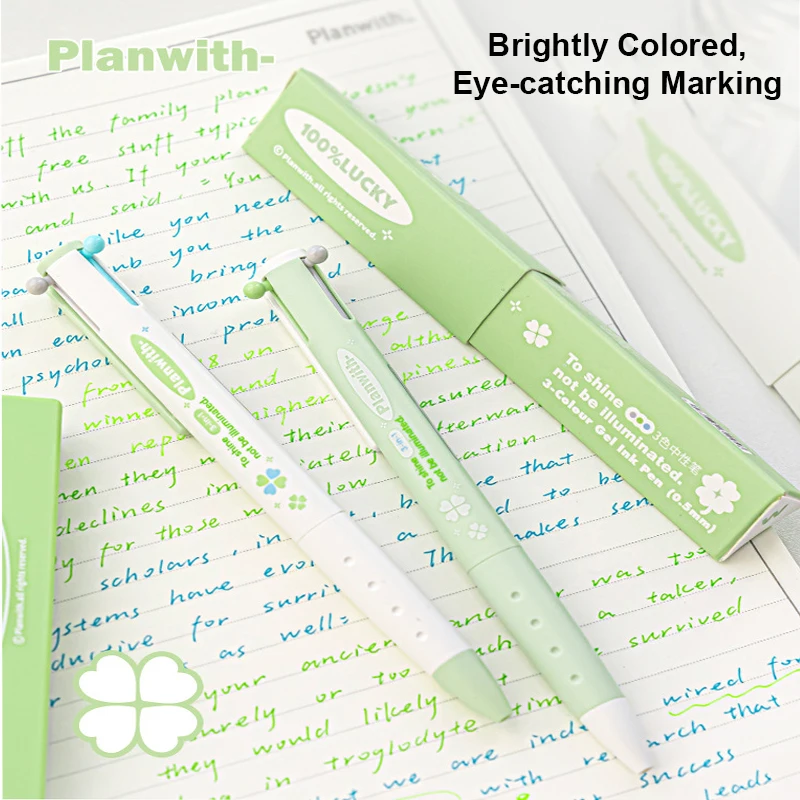 Planwith Multi Color Pen in One Barrel, 0.5mm Retractable Multipurpose Stationery, Students Doctors Nurse Premium Writing Tools 5