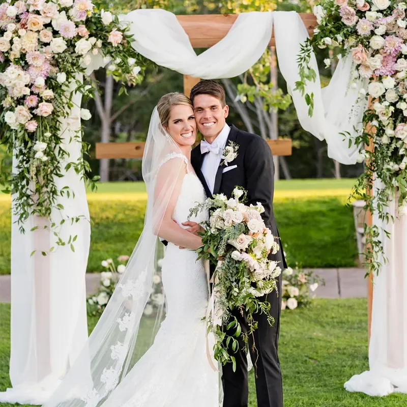 Wedding Arch Drape Chiffon Fabric Draping Curtain Drapery Wedding Stage Backdrop Ceremony Reception Hanging Decoration