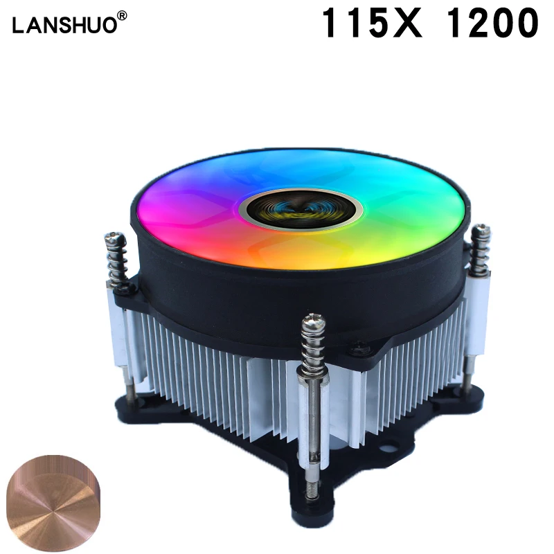 

Copper core 90MM 4 pin PWM silent CPU heat sink suitable for Intel LGA 1200 1150 1151 1155 1156 PC motherboard CPU cooling fan
