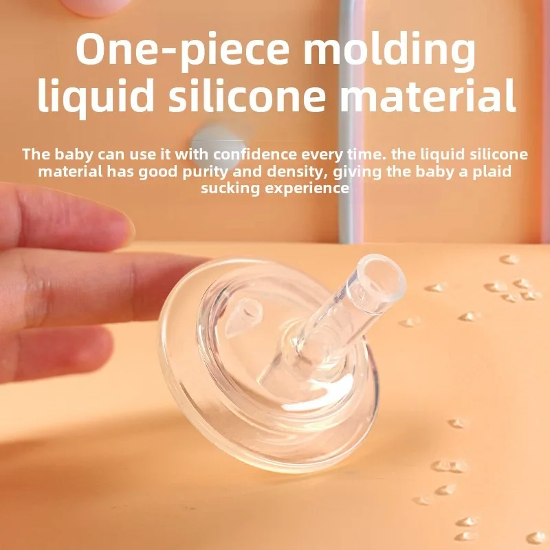 Liquid Silicone Nipples Pacifier Baby Bottle Replacement Head Drinking Head Straw Can Put Gravity Ball Bpa Free