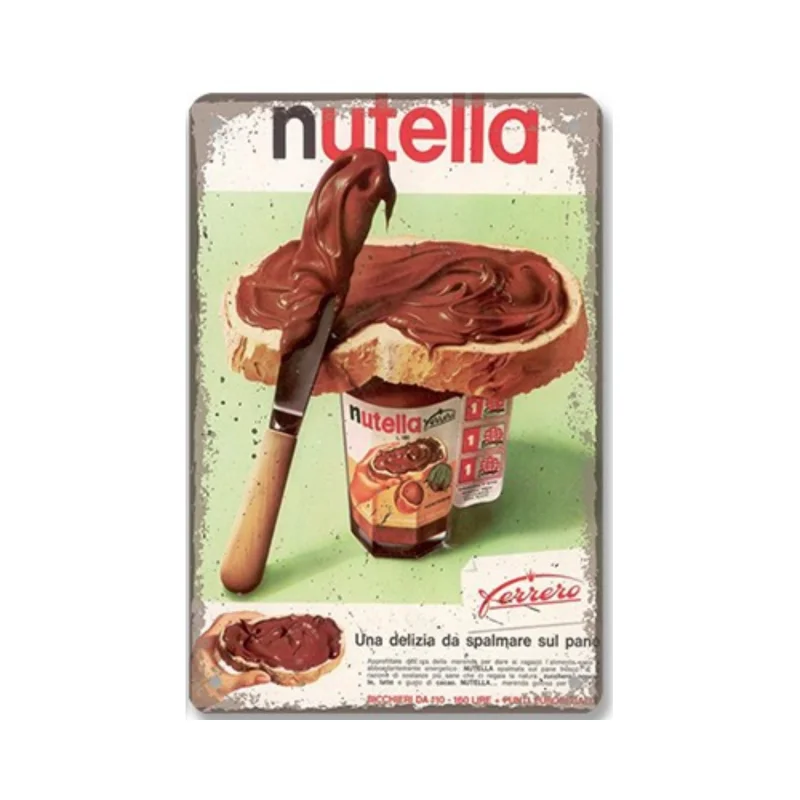 Targa in metallo retrò vintage Ich Esse Schokolade Nur an Tagen Die Mit G Enden Und Mittwochs cartello in alluminio per la casa caffè decorazione da parete 15 x 20 cm