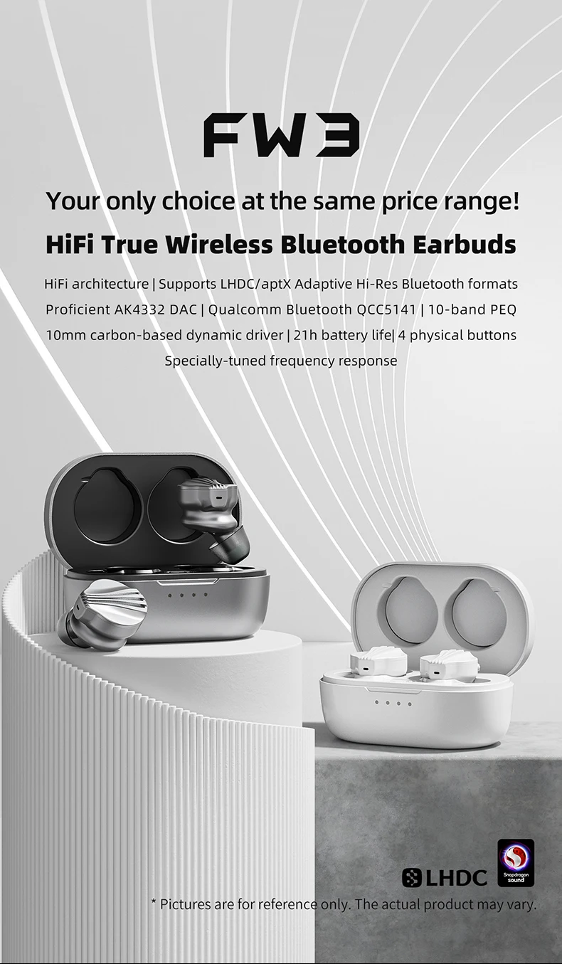FiiO FW3 10 Dynamic Driver Bluetooth Earbuds-1