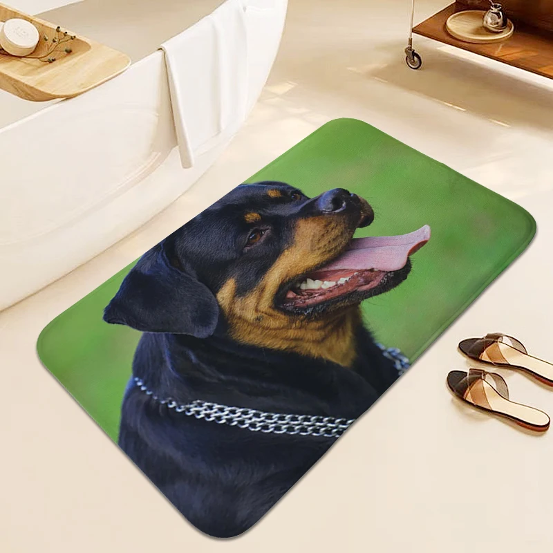 

Non Slip Carpet Rottweiler Custom Living Room Kitchen Treadmill Rug Home Entrance Mat Home Decorations Doormat Entrance Door