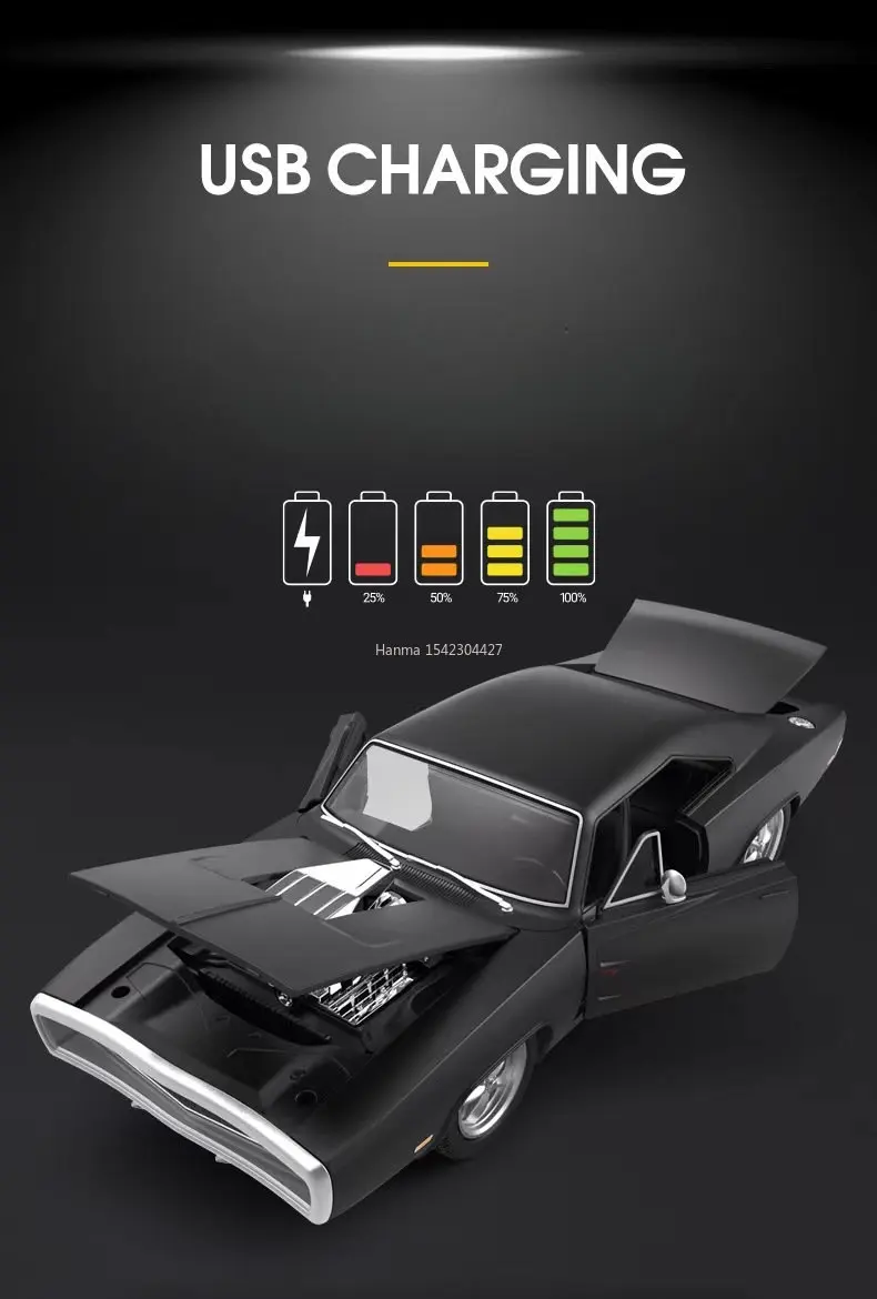 RASTAR 1/16 Dodge Charger R/T 1970 RC Car Toys Radio Remote