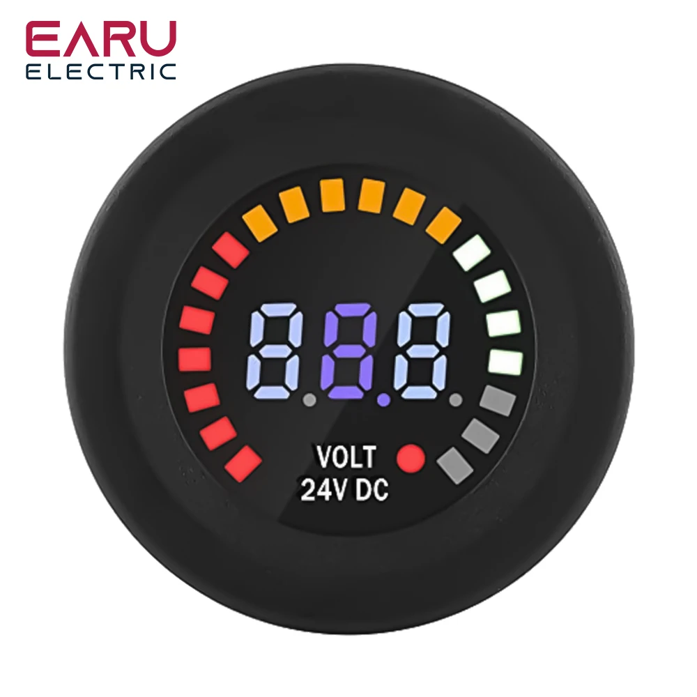 EARU CS-489A1 12V Motorcycle Car accessories LED Digital Display Voltmeter Waterproof Voltage Volt Meter Gauge Motorbikes Cars Boats ATV UTV
