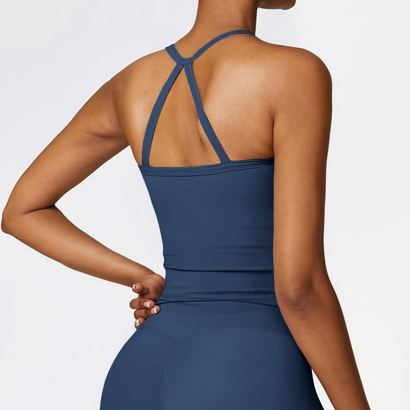 Description Picture 6 of itemHanging Neck Yoga Bras Push Up Women Sports Tops Sexy Beautiful Back Fitness Underwear Gym High Impact Running Workout Brassiere