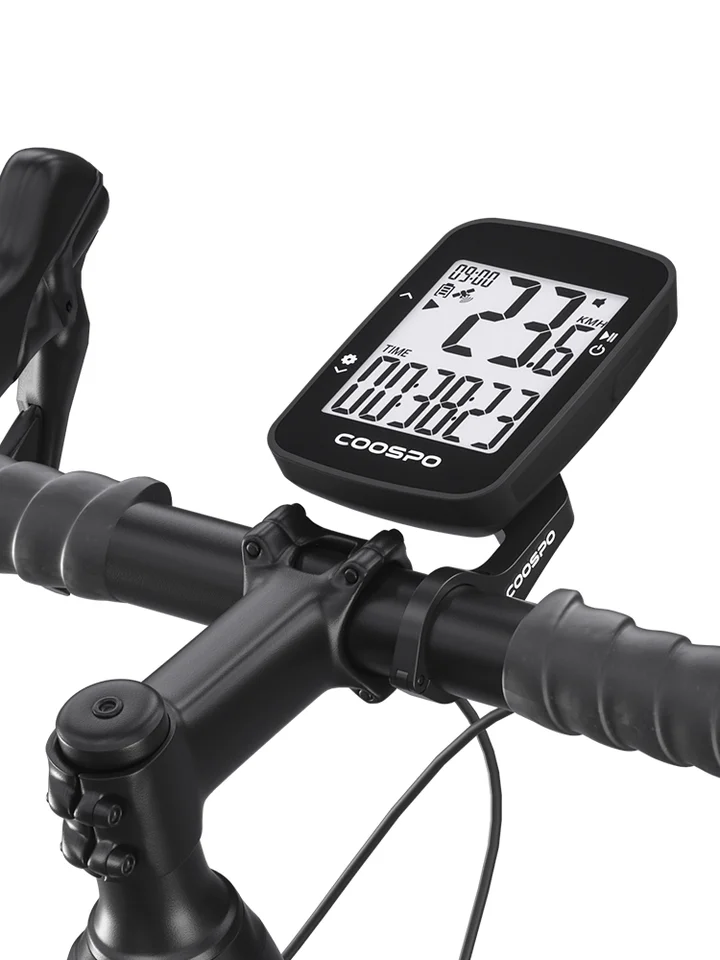 COOSPO BC26 Wireless Bike Computer GPS - Entry-Level Speedometer With 25H Battery, Syncs To Strava