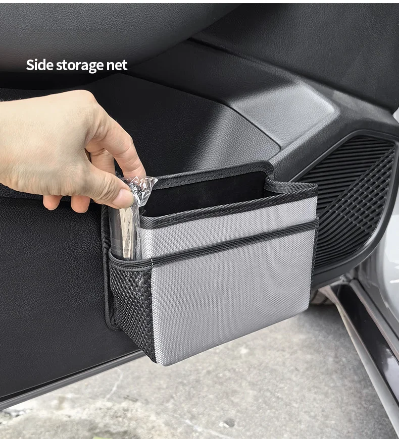 🚘Compact Car Organizer – Hanging Trash Bin with Storage Pockets🗑️
